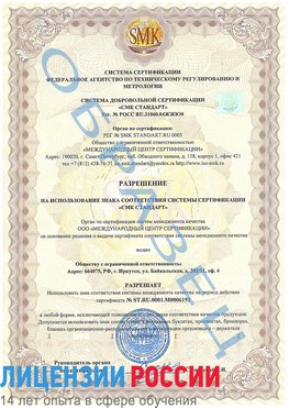 Образец разрешение Керчь Сертификат ISO 50001